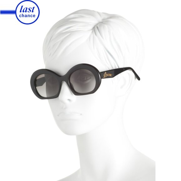 LOEWE Shiny Black 54mm Round Sunglasses - Picture 2 of 2